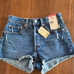 Levi's Dark Blue Jean Shorts